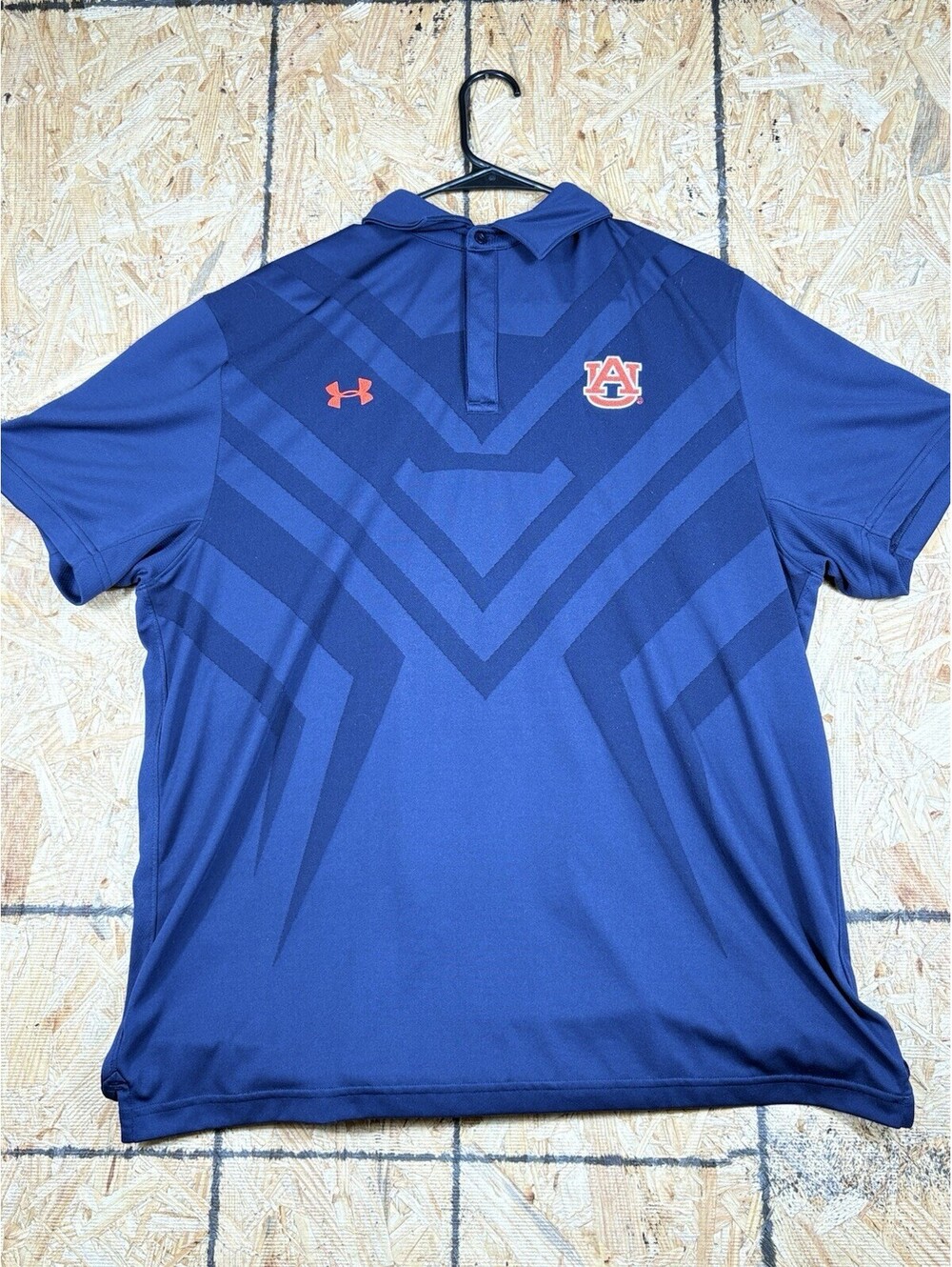 Under Armour HeatGear AUBURN TIGERS Golf Polo Men XL Blue War Eagle